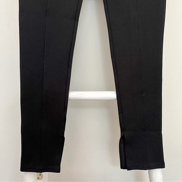 [nordstrom] ponte knit center seam high waist split hem leggings black XS - Picture 4 of 7